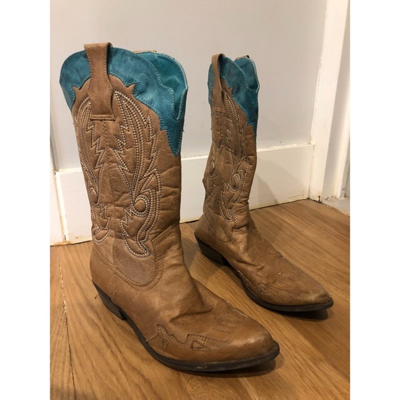 vegan leather cowboy boots